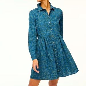 J Crew printed collared mini shirtdress